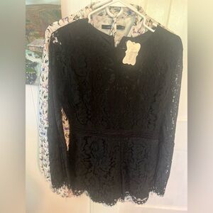 NWT black lace romper